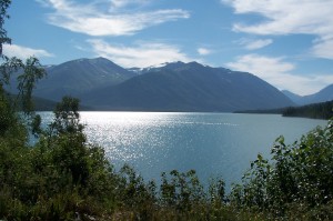 Summer view of Kenai Lake near Renfro's Lakeside Retreat