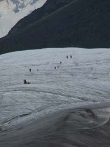 RootGlacier Hikers on Root Glacier, Wrangell St. Elias National Park